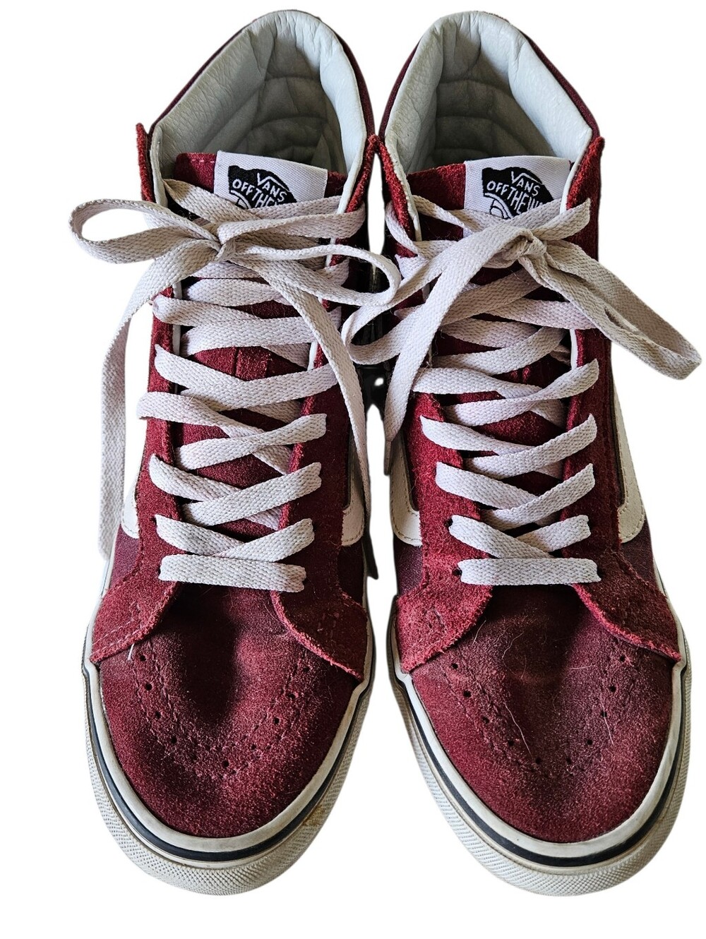 Vans Burgundy Sk8 Hightop Sneakers Women's Size 7.5